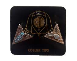 Collar Tips Gun & Holster Blue