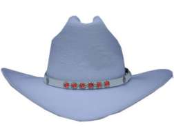 HatBand Rhinestone White/Red