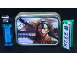 2oz Tobacco Tin Set Indian Eagle