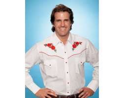 Ely Red Rose Men White