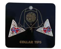 Collar Tips Confederate Flag
