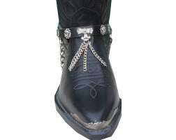 Kiltie Boot Straps Blk Clear