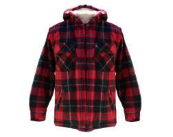 Hooded Fleece Red Check
