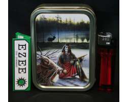 2oz Tobacco Tin Set Indian Trapper