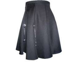 Gorded Skirt Short - Black