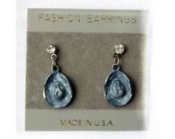Diamante Hat Earings Denim