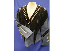 Diamond Leather Jacket Denim