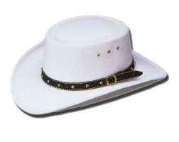 Gambler Cowboy Hat White