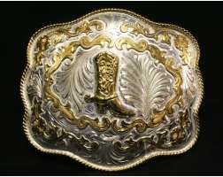 Silver Engraved Buckle Boot