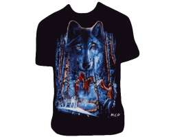Wild Wolf in Trees