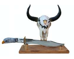 Bowie Knife Eagle Steer Skull