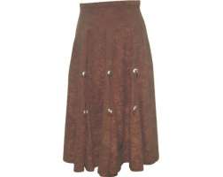 Gorded Skirt Long - Dark Brown