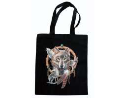 Tote Bag Wolf Dreamcatcher