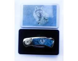 Pocket Knife 3 Wolves