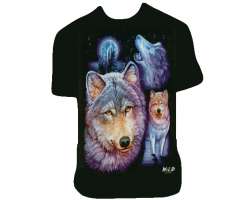 Wild Wolf Trio T Shirt