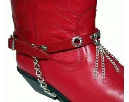 Kiltie Boot Straps Red /Red