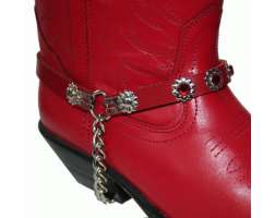 Rhinestone Boot Strap Red/Red