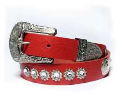 Rhinestone Belt Red/Clear