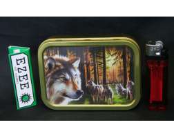 2oz Tobacco Tin Set Wolf Head