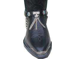 Kiltie Black Turq Rhinestones
