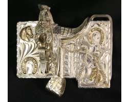 Custom Silver Saddle Buckle