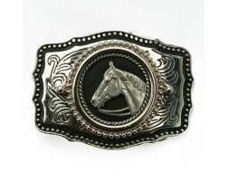 Texas Buckle Horsehead Silver