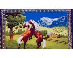 Wall Rug Horses Playing