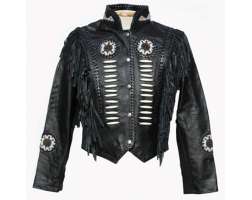 Navajo Jacket Black Leather