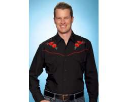 Ely Red Rose Men Black