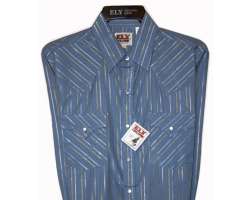 Ely Lurex Chambray Blue