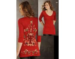 Panhandle Guitar Knit Red
