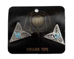 Collar Tips Blue Hat