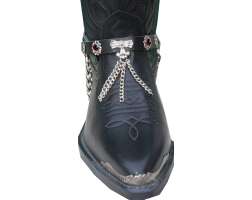 Kiltie Boot Straps Blk Red