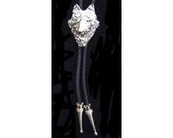 Bolo Wolf Head Silver