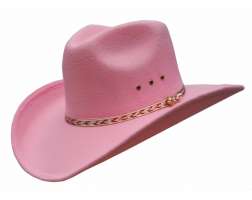 Pinched Front Cowgirl Hat Pink