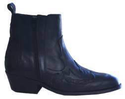 Double Zip Ankle Boots Black