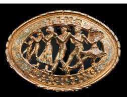 Pewter Copper Buckle L Dance