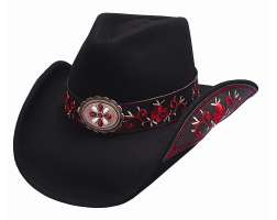 Bullhide Hat All 4 Good Blk/Re
