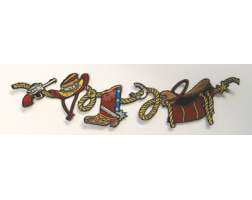 Patch Hat, Boot,Gun,Saddle
