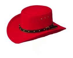 Gambler Cowgirl Hat Red