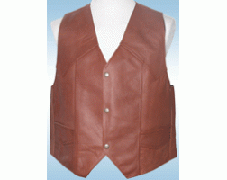 Waistcoat Tan Leather