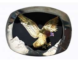 German Silver Eagle Buckle1137