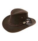 Brandon Hat Aussie Leather Brown