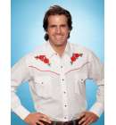 Ely Red Rose Men White