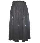 Gorded Skirt Long - Black