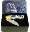Pocket Knife Wolf Moon