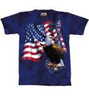 Mountain TShirt Eagle USA Flag