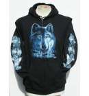 Hoodie Wolf Face Blue Pack