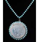 Necklace Turquoise Dollar