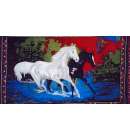 Wall Rug Black & White Horse
